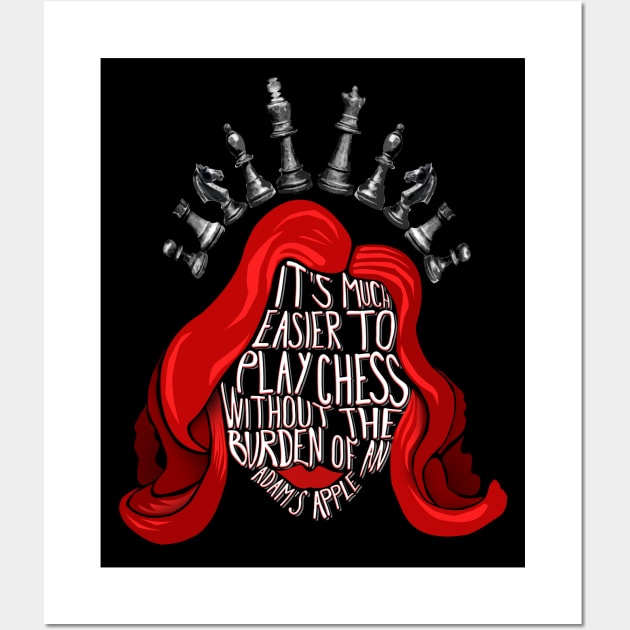 Queen's Gambit Adam's apple quote Wall Art by Afire